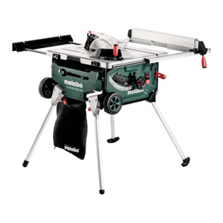 Metabo Akku-Tischkreissäge TS 36-18 LTX BL 254 mit Untergestell und Trolleyfunktion; Karton; 18V 4x8Ah LiHD + ASC 145 Duo