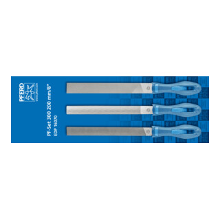 PFERD TOOLS Feilen-Set mit Heft 3-tlg. 200mm Feilen-Sortiment für anspruchsvolle Heim-/Handwerker