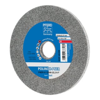 PFERD TOOLS POLINOX verpresstes Vlies-Rad PNER Ø 125x6 mm Bohrung-Ø 22,23 mm Hart A Fein für Finish