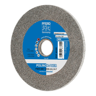 PFERD TOOLS POLINOX verpresstes Vlies-Rad PNER Ø 125x6 mm Bohrung-Ø 22,23 mm Mittelhart A Fein für Finish