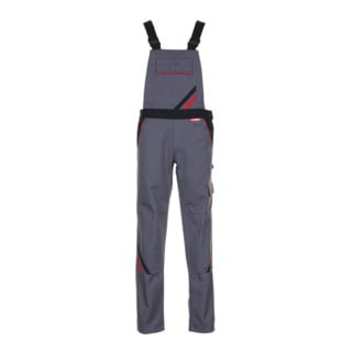 Planam Latzhose Highline Damen schiefer/schwarz/rot 52
