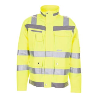 PLANAM Warnschutz-Bundjacke Plaline, gelb / zink, Konfektionsgröße DE: 54