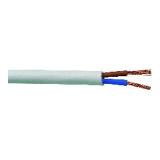 PVC-Schlauchleit. H03VV-F 2x0,75mm2, 25m-Ring,ws