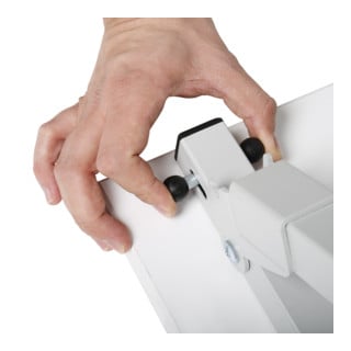 STIER Klapptisch 800x720mm Gestell lichtgrau, Platte weiß