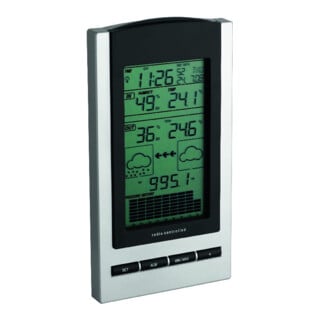 TFA Dostmann Funk-Wetterstation GAIA inkl. Sender, silb./schw.