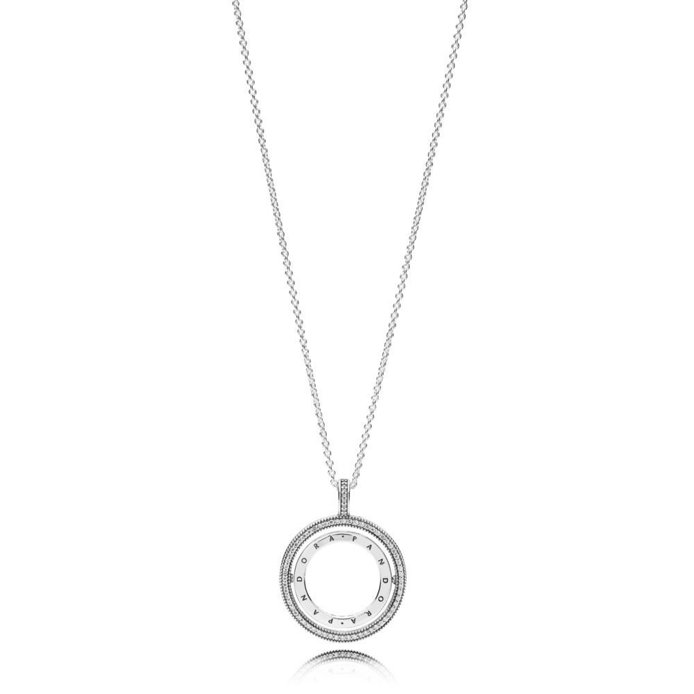 Pandora Halskette - Spinning Hearts of Pandora - 397410CZ-60