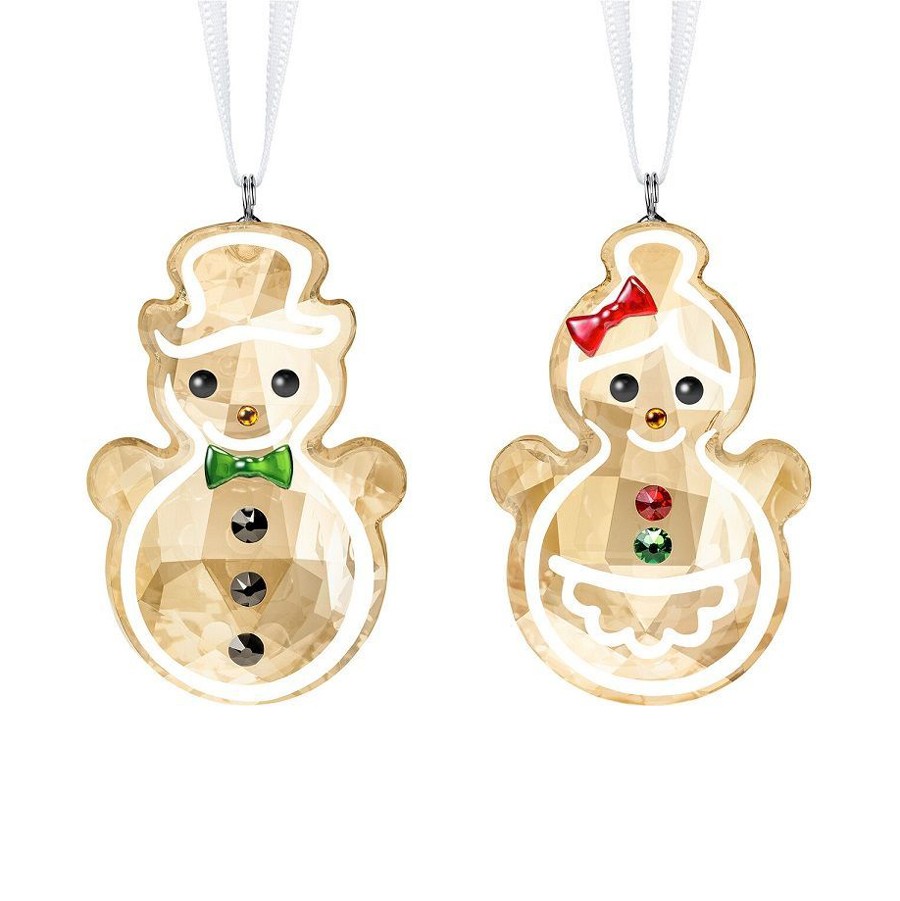 Swarovski Kristall Figuren - LEBKUCHEN SCHNEEMANNPÄRCHEN ORNAMENT - 5464885