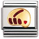 Nomination Classic - SPORTS Edelstahl, Email und 18K-Gold (Football-Helm ROT)