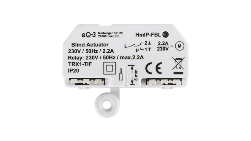 Homematic IP Smart Home Jalousieaktor – Unterputz, HmIP-FBL