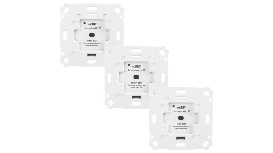 Homematic IP Smart Home 3er-Set Dimmaktor HmIP-BDT für Markenschalter - Phasenabschnitt