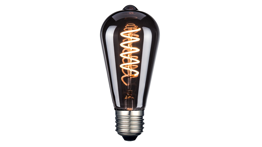 LUXULA LED Filament Leuchtmittel, SPIRAL, Pear, E27, 4W, 40lm, 1800K, dimmbar
