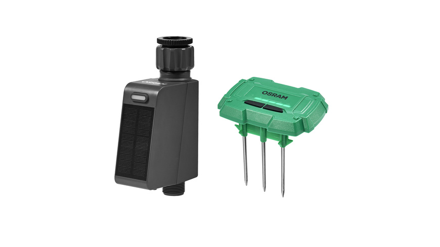 OSRAM SMART + Smart Home Bewässerungsset, 1x Bodenfeuchtesensor, 1x Bewässerungscontroller, WLAN