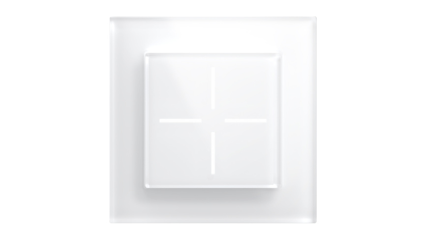 Homematic IP Smart Home Set Glastaster, 1-fach-Glasrahmen, 1x WGS, 1x GF1