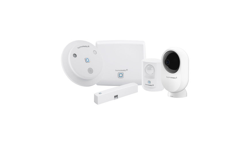 Homematic IP Smart Home Set Sicherheit mit Starter Set Alarm und Innenkamera – plus, HmIP-SK7 und HmIP-CI-PL