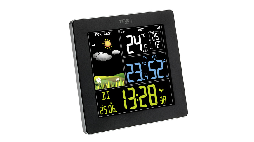TFA Dostmann Funk-Wetterstation mit Farbdisplay SUN 2