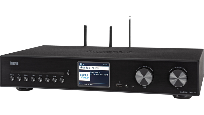 IMPERIAL DABMAN i560CD Stereo Receiver, 2x30 W, Schwarz, WLAN