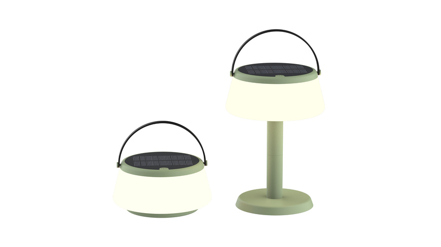 Die BOLD tragbare Solar-Tischlampe, Grün, Solar