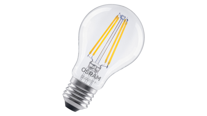 OSRAM SMART+ Smart Home LED-Lampe E27, WLAN, dimmbar, IP20, warmweiß, Klar