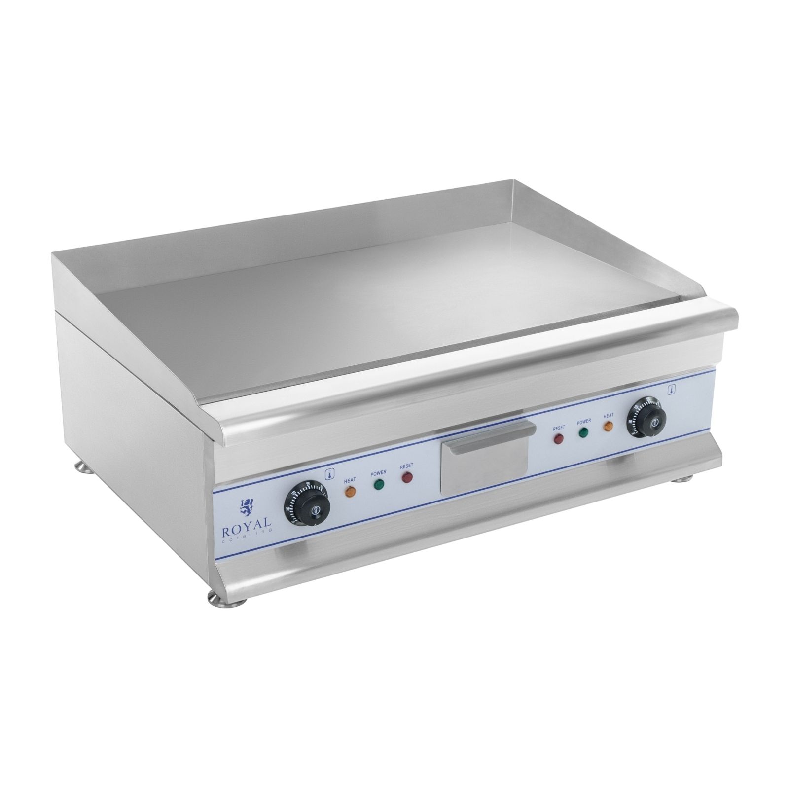 Royal Catering Doppel Elektro Grillplatte - 60 cm - glatt - 2 x 3.200 W