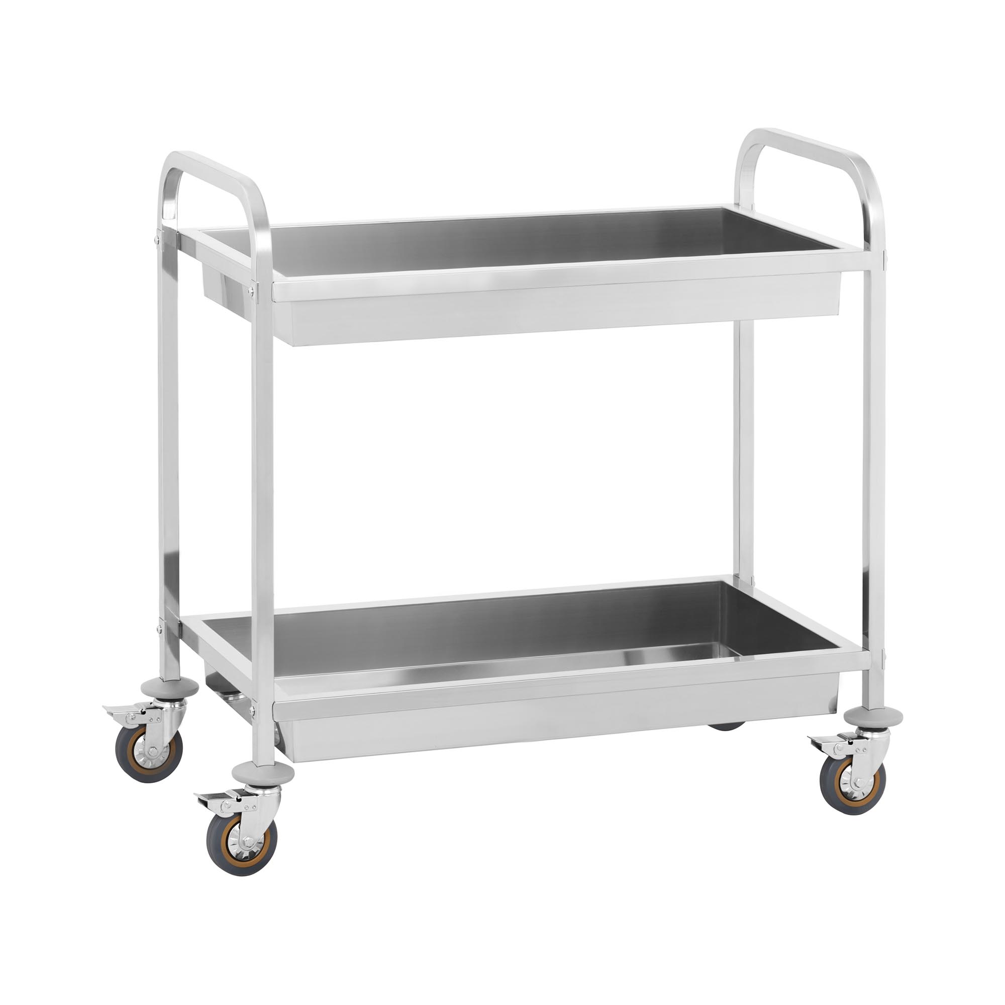 Servierwagen - Edelstahl - 2 Mulden - Ablagen: 83 x 43 cm - 320 kg - Royal Catering