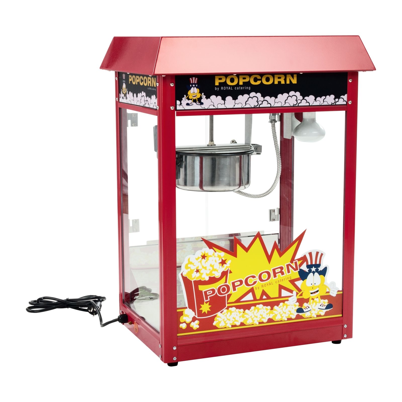Popcornmaschine - 1500 W - 5 kg/h - rot - Royal Catering