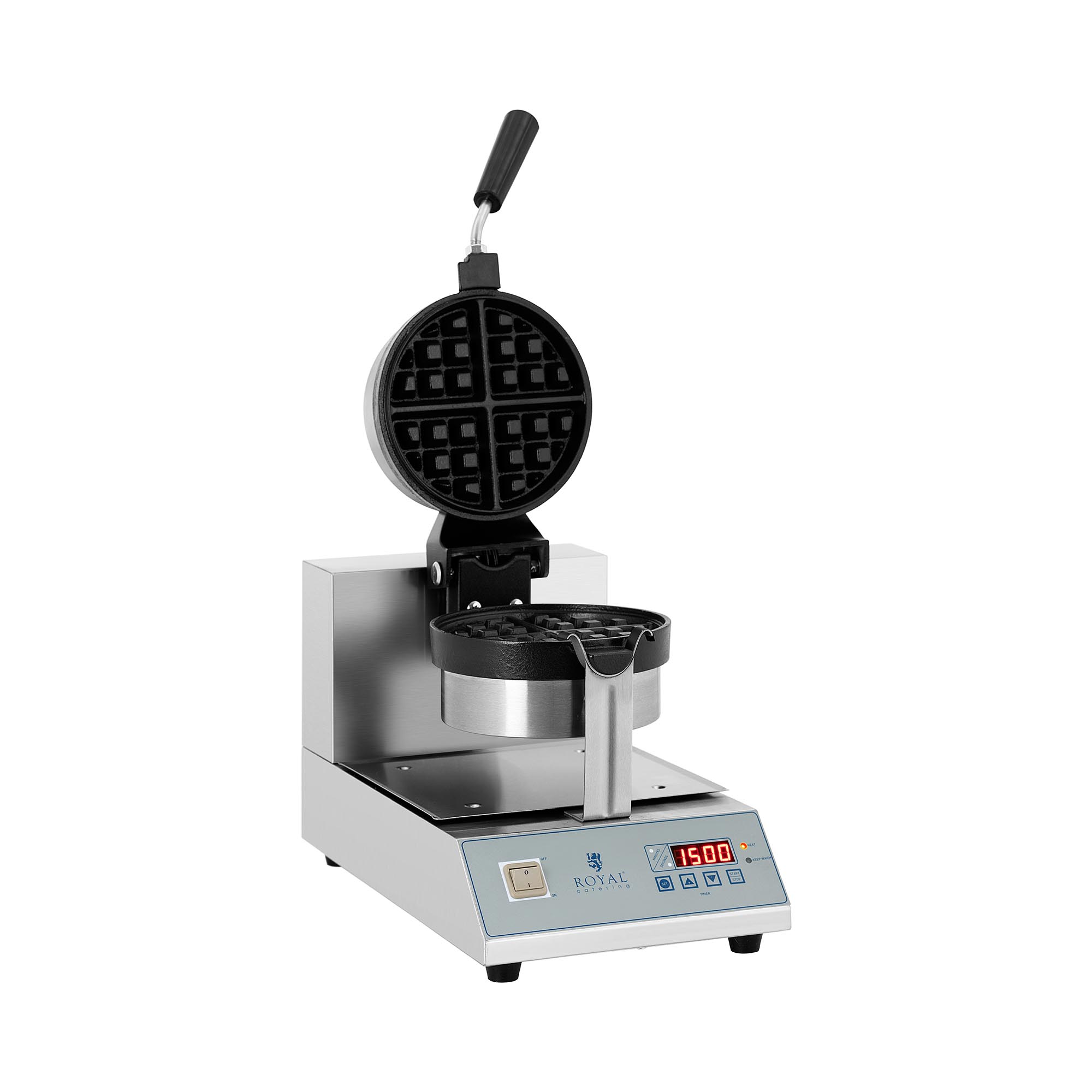 Royal Catering Waffeleisen mit LED - drehbar - 1300 W