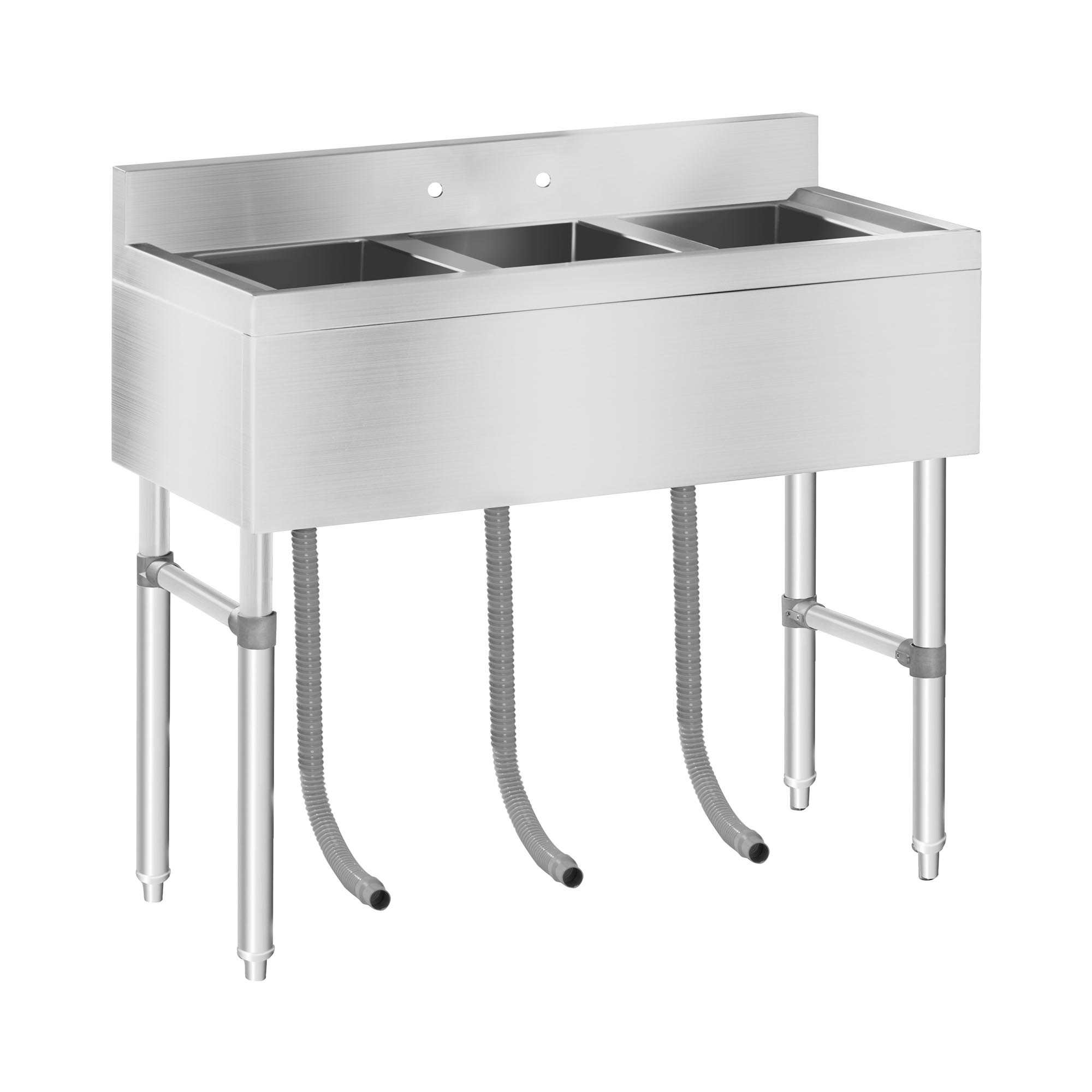 Royal Catering Spültisch - 3 Becken - 100 x 50 cm