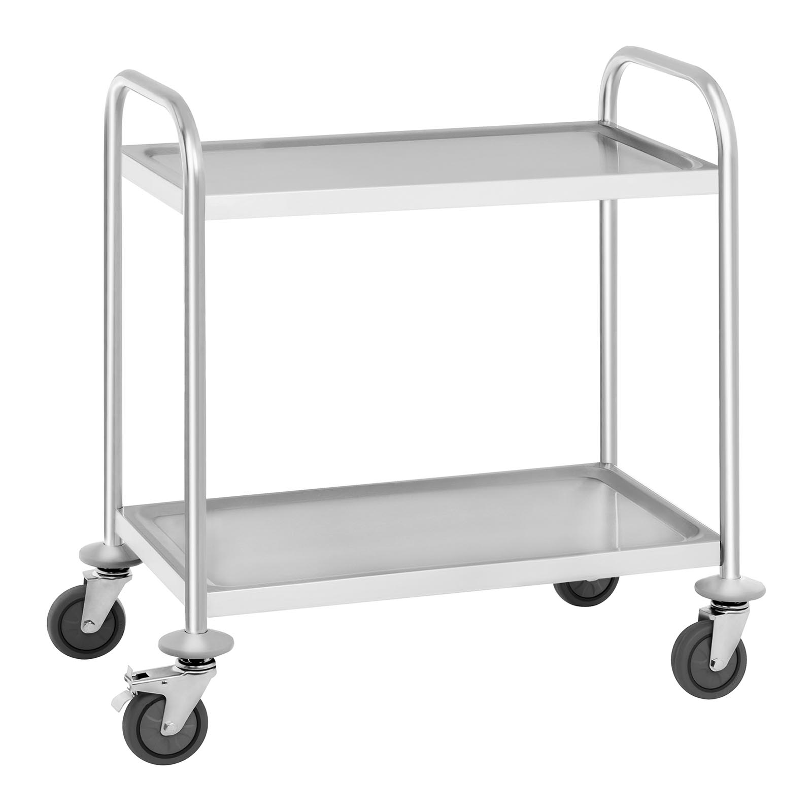 Servierwagen - Edelstahl - 2 Borde - Ablagen: 68 x 38 cm - 300 kg - Royal Catering