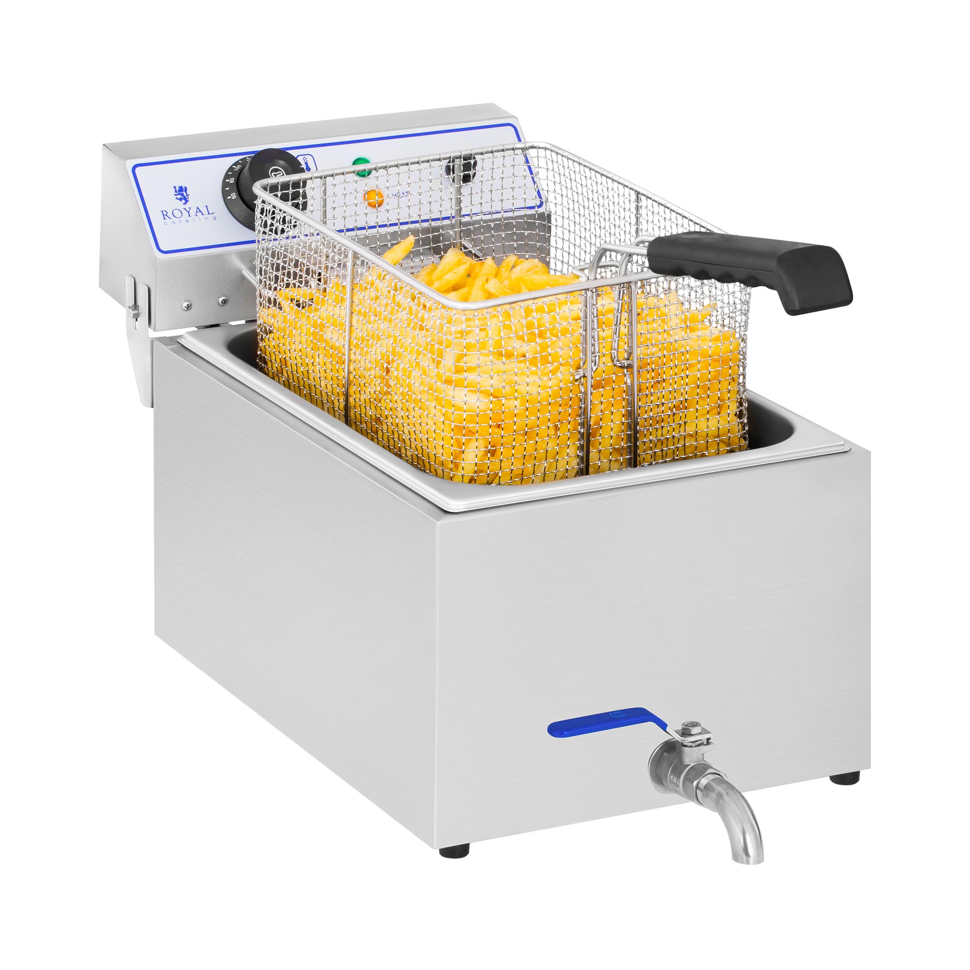Elektro-Fritteuse - 17 l - 3000 W - Ablasshahn - Royal Catering