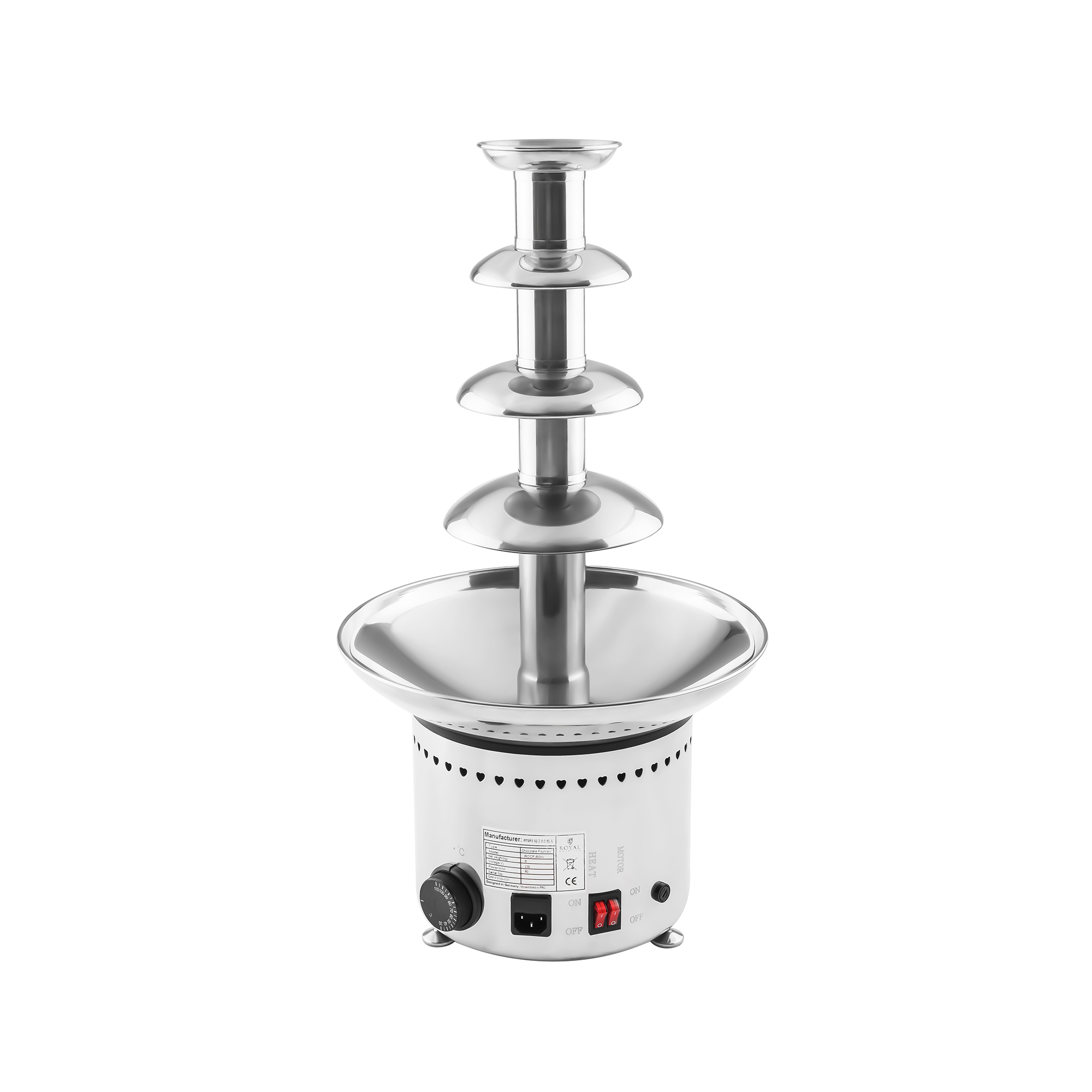 Royal Catering Schokoladenbrunnen - 4 Etagen - 6 kg