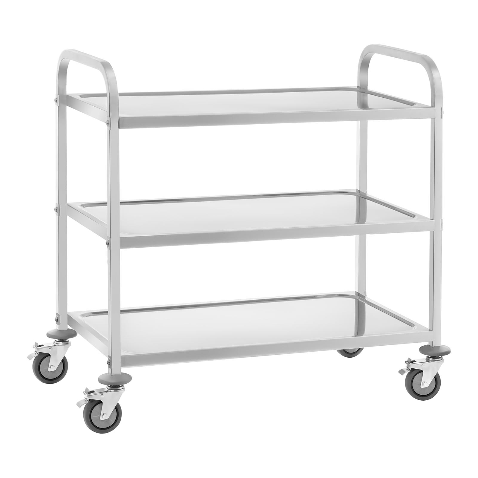 Servierwagen - Edelstahl - 3 Borde - Ablagen: 90 x 50 cm - 500 kg - Royal Catering