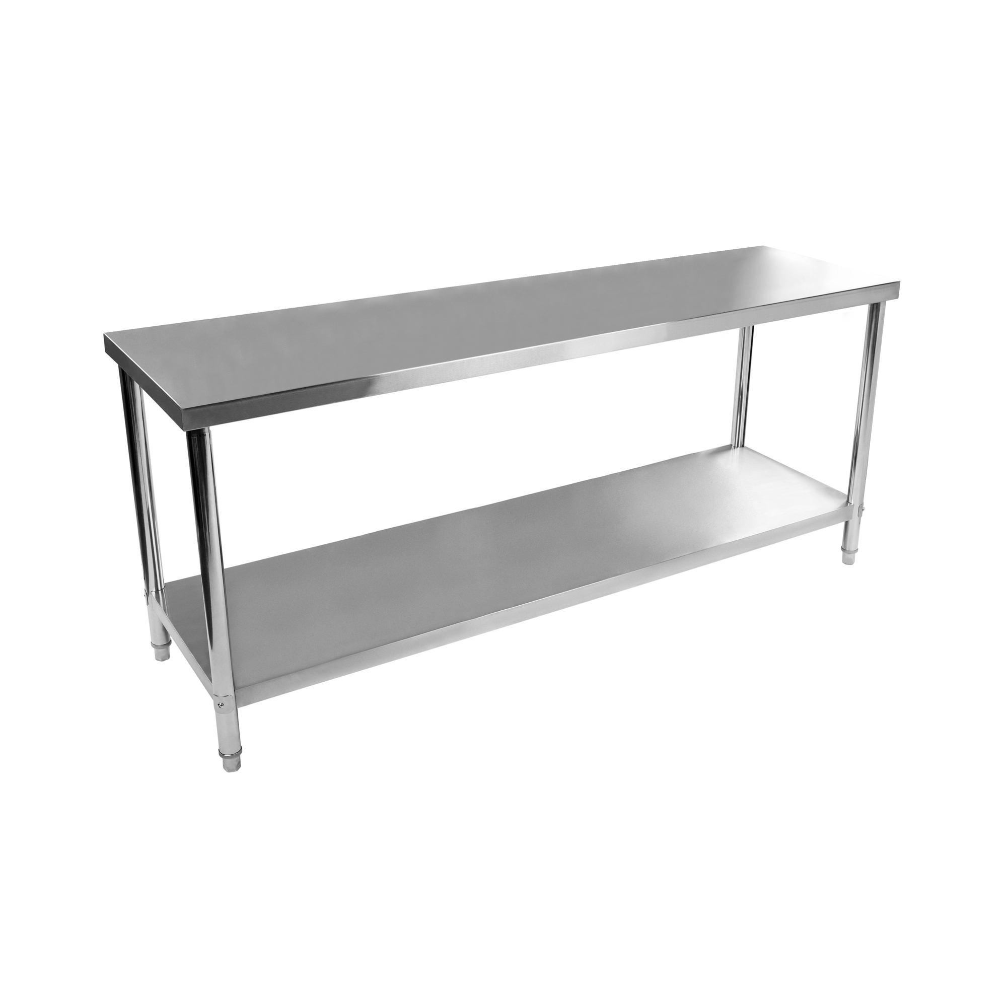 Edelstahl-Arbeitstisch - ECO - 200 x 60 cm - 250 kg - Royal Catering