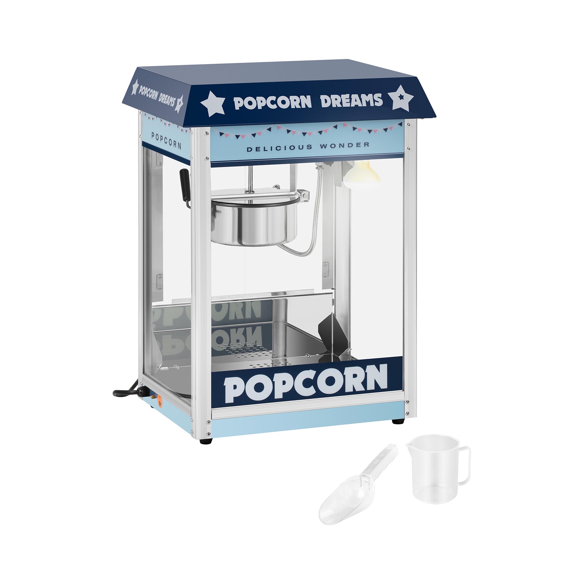 Popcornmaschine - 1500 W - 5 kg/h - blau - Royal Catering