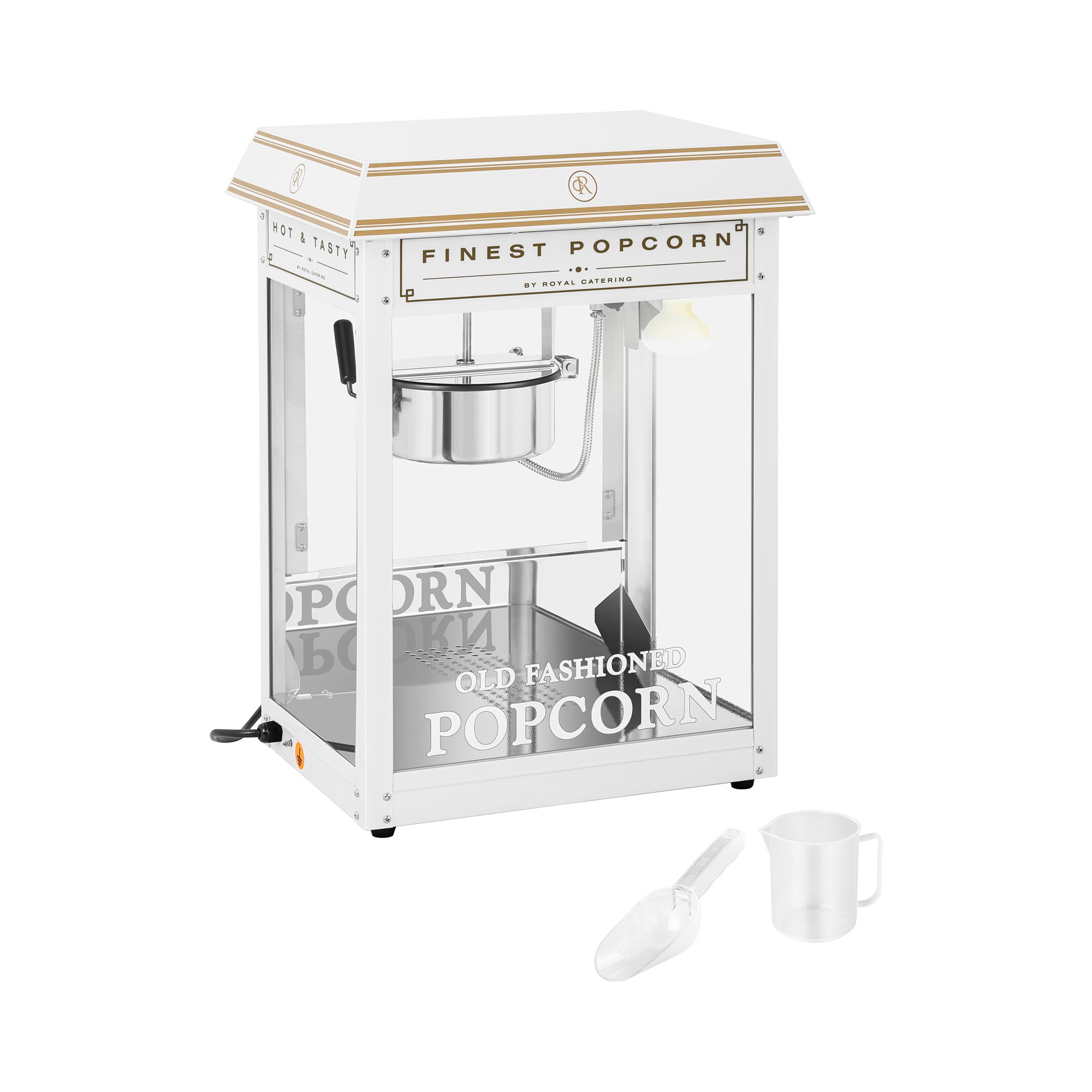 Popcornmaschine - 1500 W - 5 kg/h - weiß & golden - Royal Catering