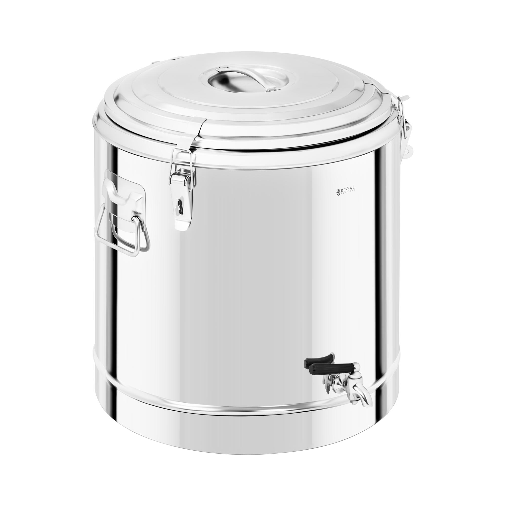 Royal Catering Thermobehälter Edelstahl - 50 L - mit Ablasshahn