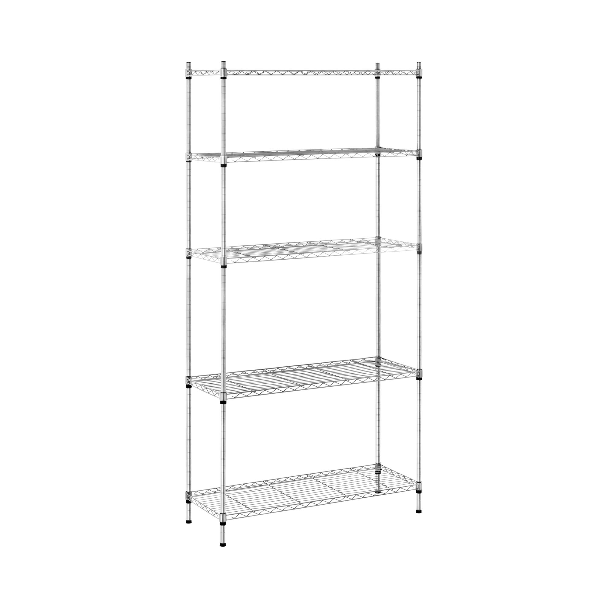 Royal Catering Metallregal - 35 x 90 x 180 cm - 150 kg - grau