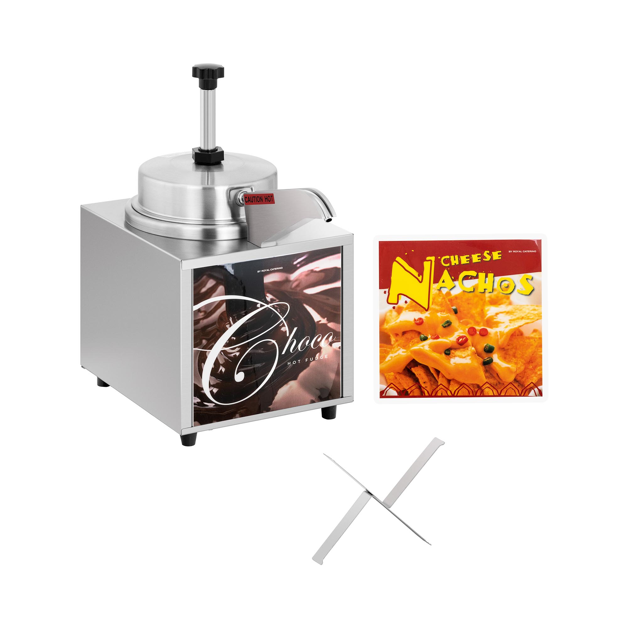 Royal Catering Saucenspender - mit Heizfunktion - Nacho-Käse - Schokolade - 3,3 l