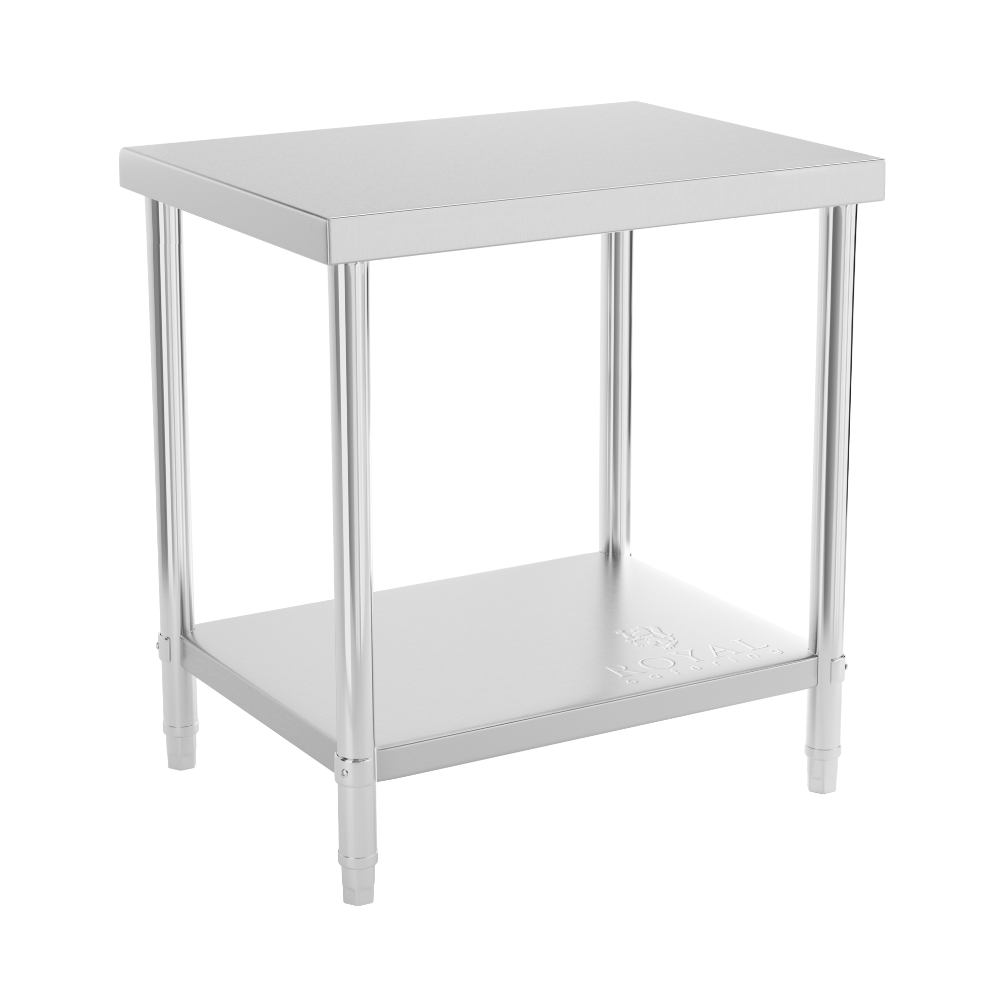 Edelstahl-Arbeitstisch - ECO - 80 x 60 cm - 250 kg - Royal Catering
