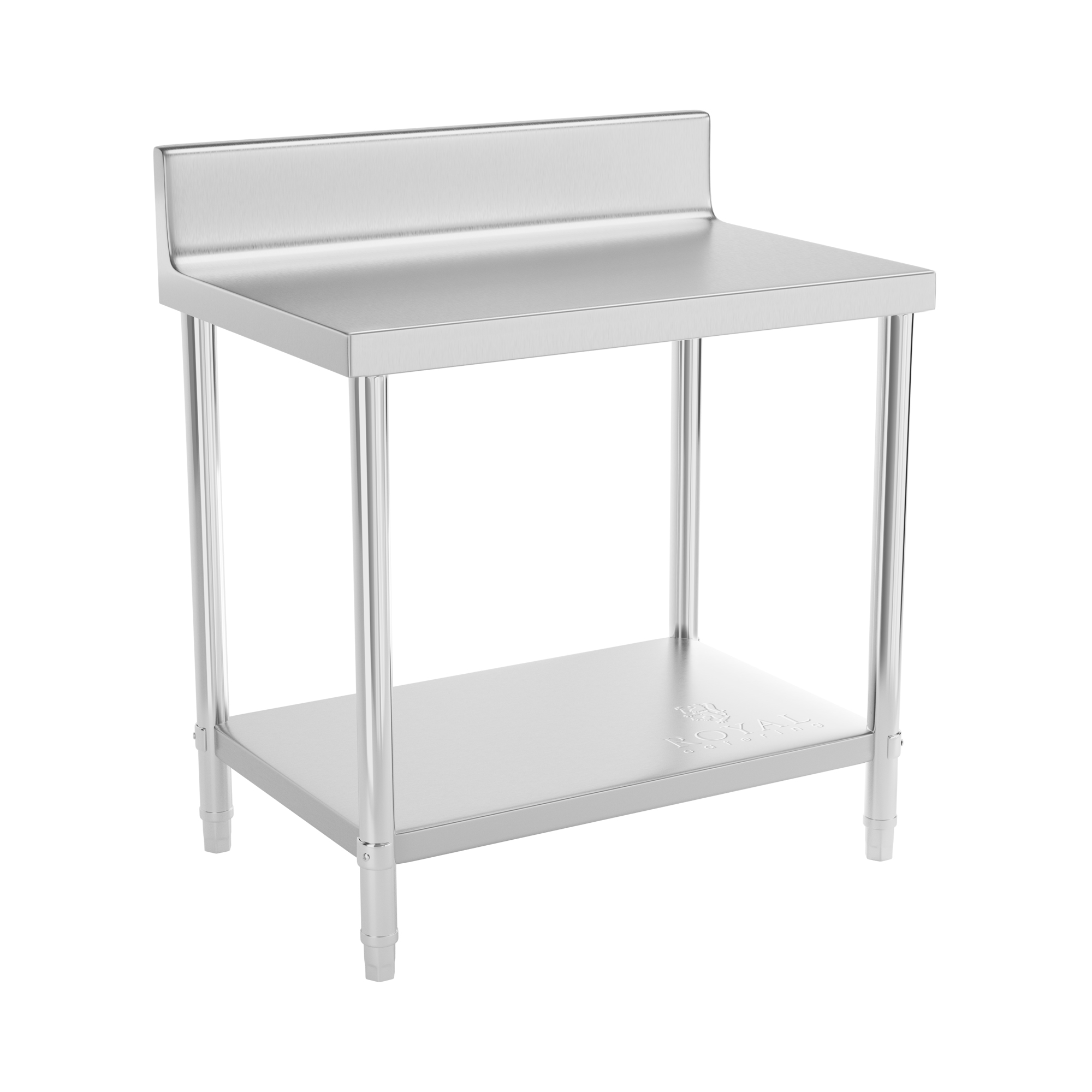 Edelstahl-Arbeitstisch - ECO - 90 x 60 cm - 250 kg - Aufkantung - Royal Catering