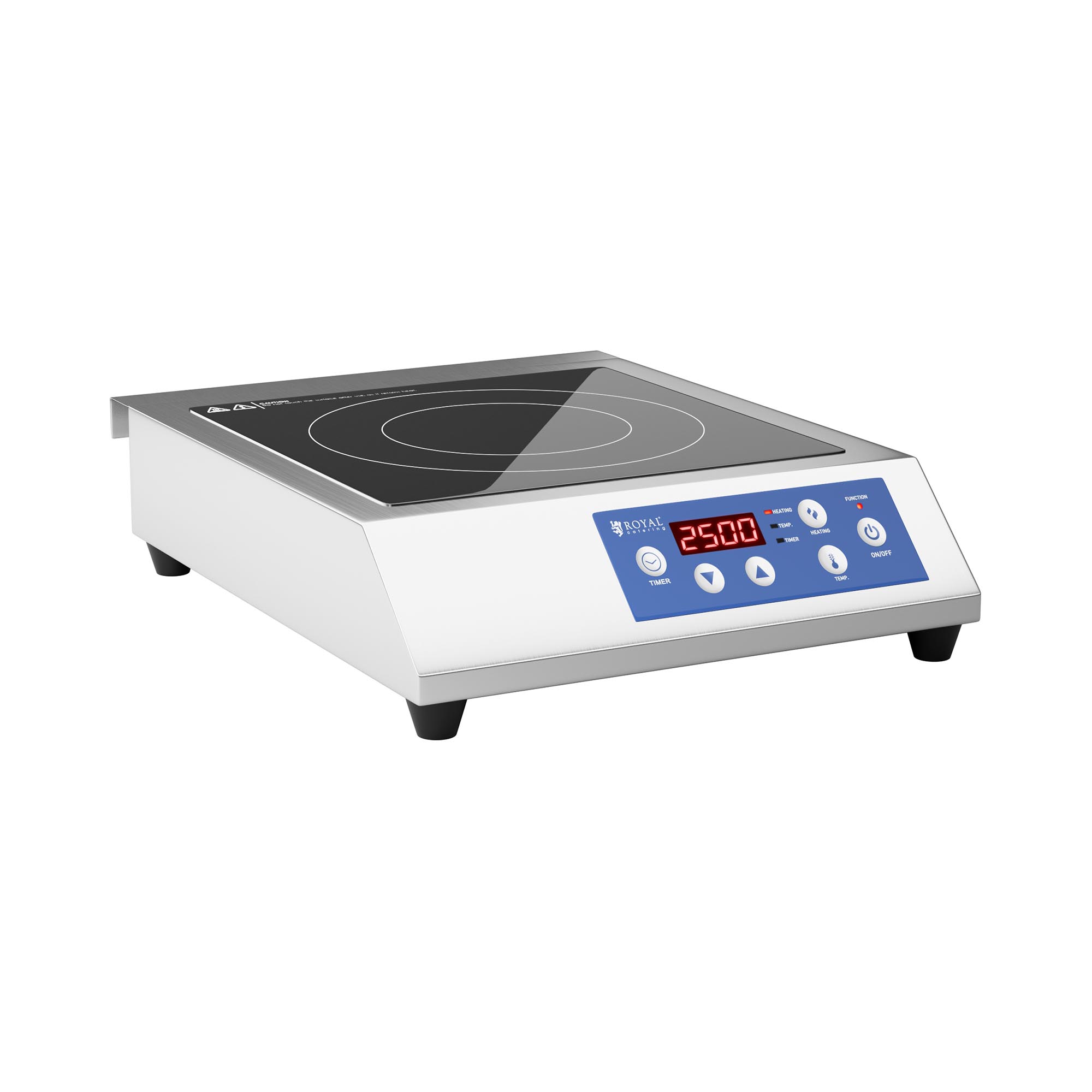 Induktionsplatte - 3500 W - 25 cm - 240 °C - Timer - Royal Catering