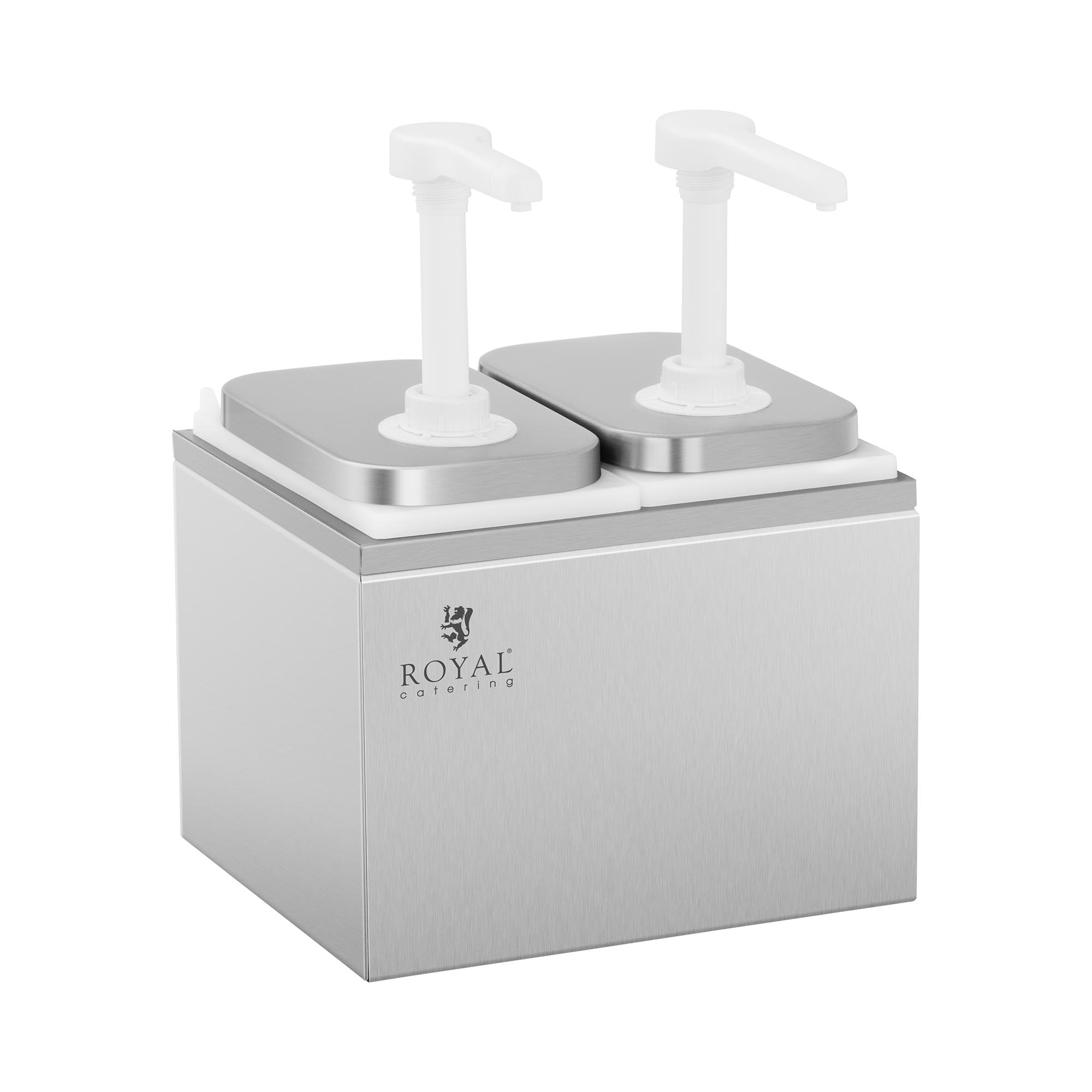 Royal Catering Saucenspender - 2 Pumpen - 2 x 2 L