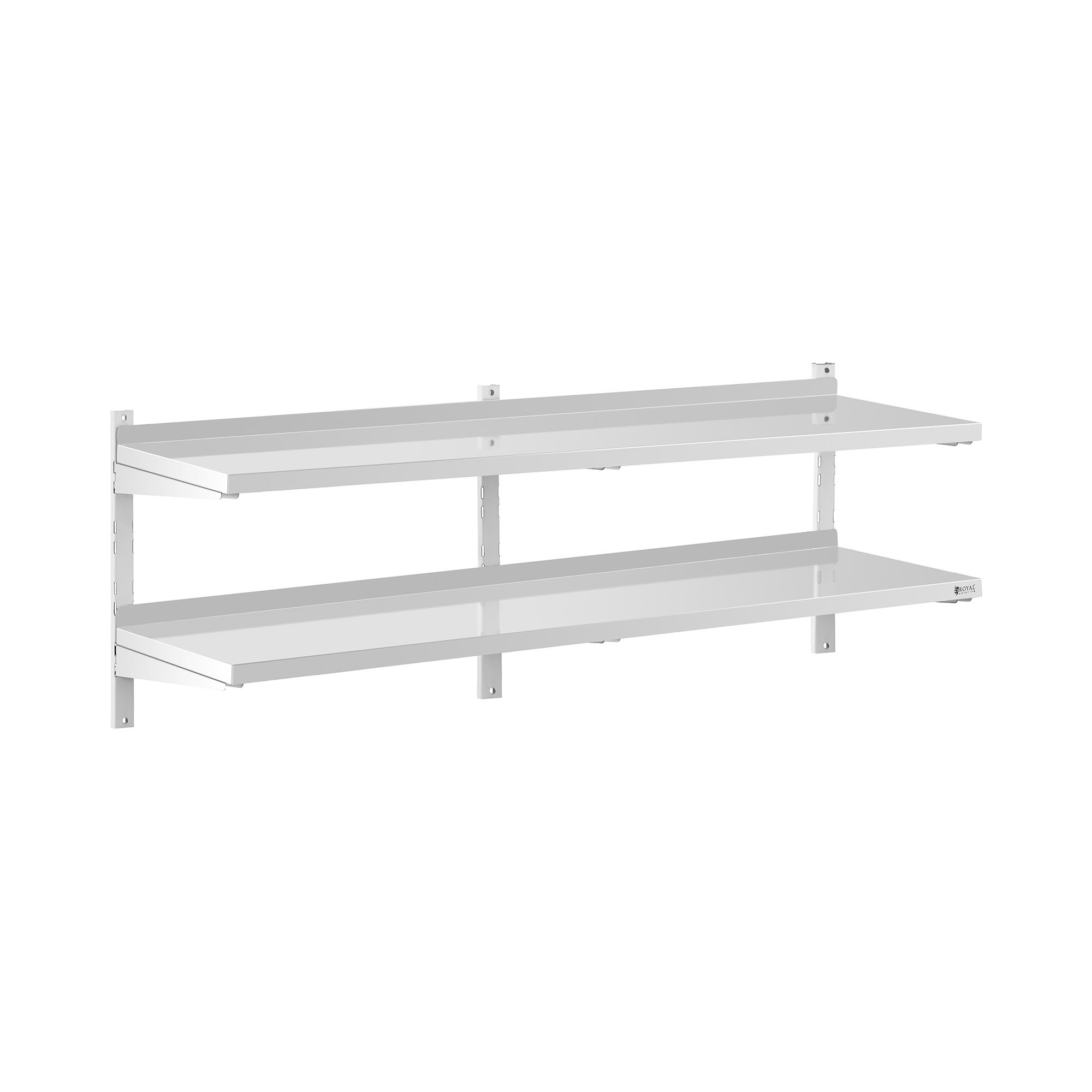 Royal Catering Wandbord - 2 Ablagen - 40 x 180 cm