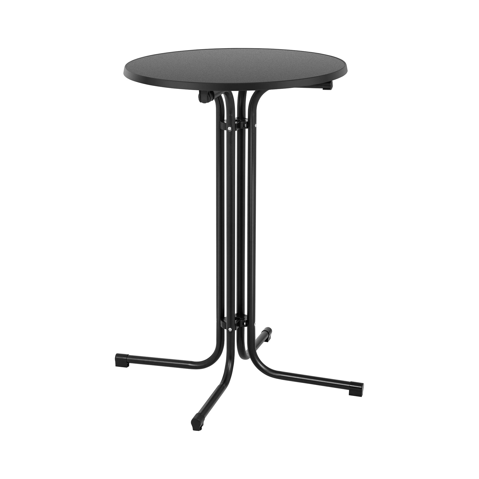Stehtisch - Ø 70 cm - klappbar - schwarz - Royal Catering