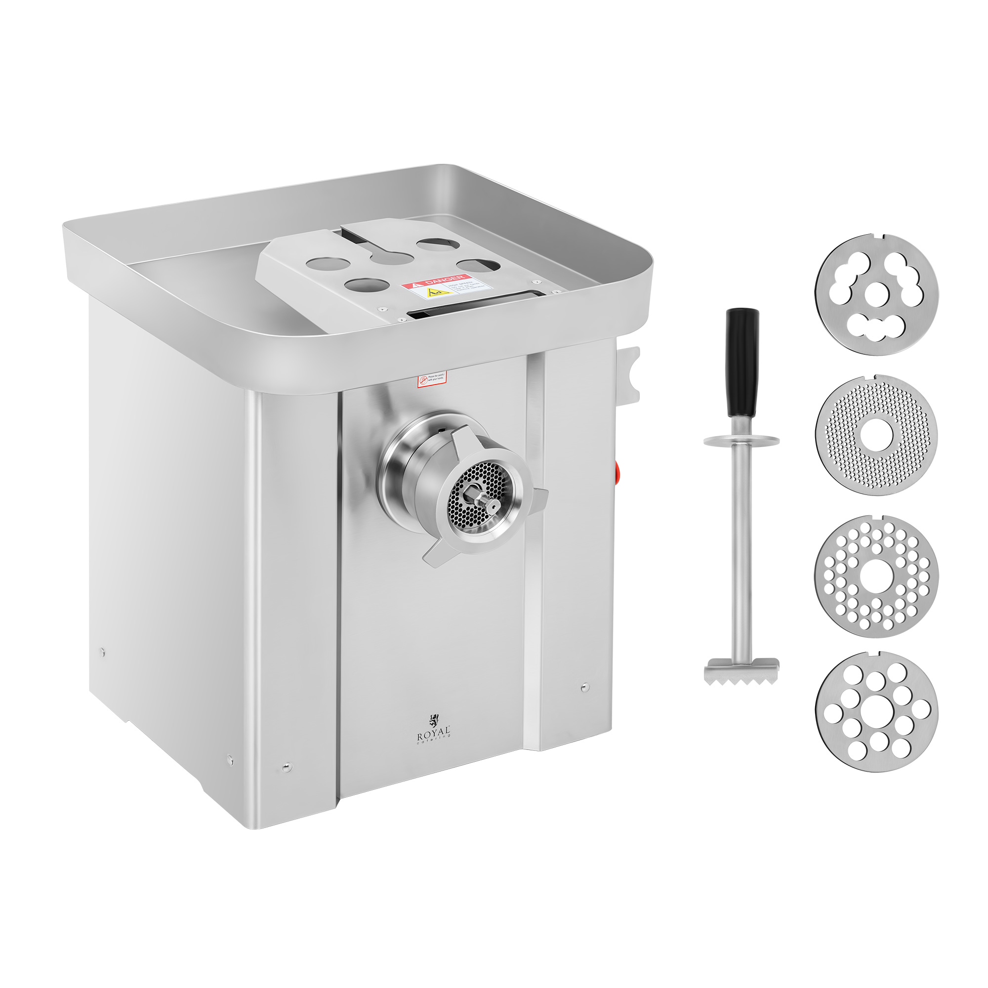 Royal Catering Fleischwolf - Edelstahl - 800 kg/h - mit Rücklauf