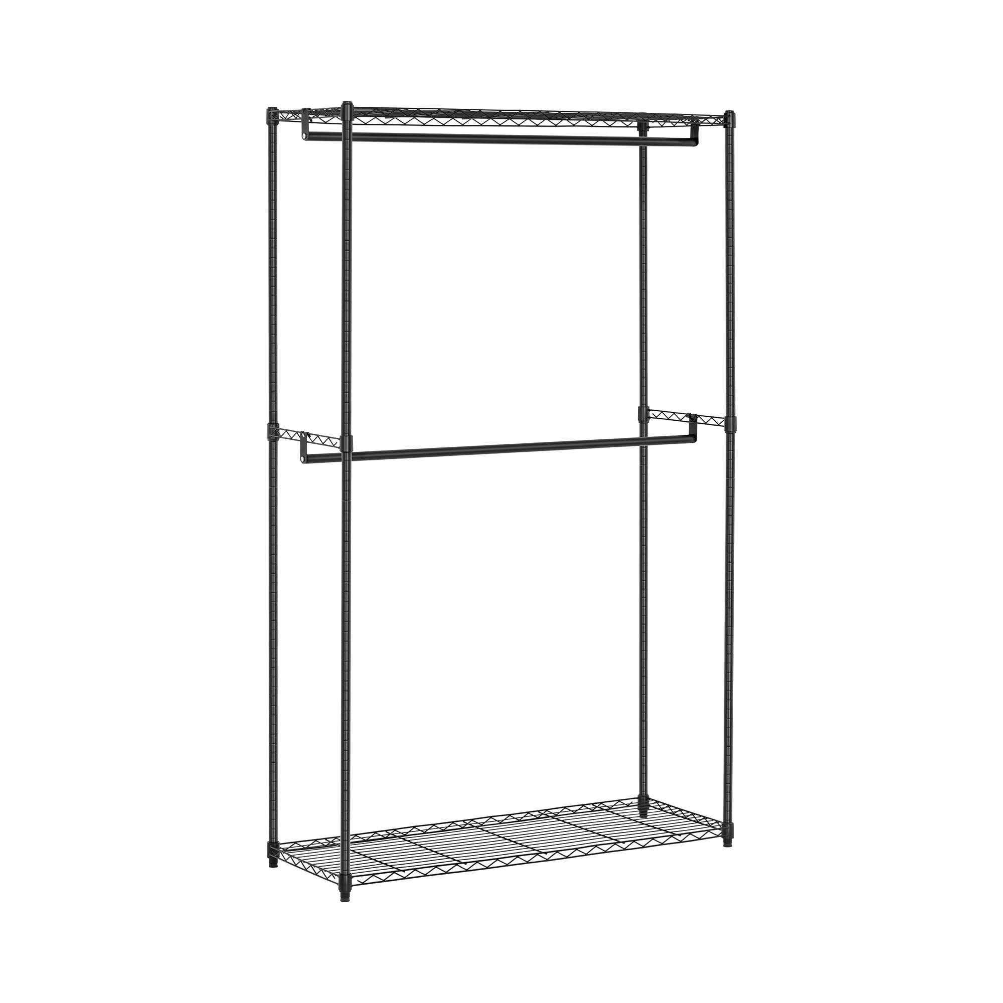 Royal Catering Garderobenständer Metall - 120 x 45 x 200 cm - 200 kg - schwarz