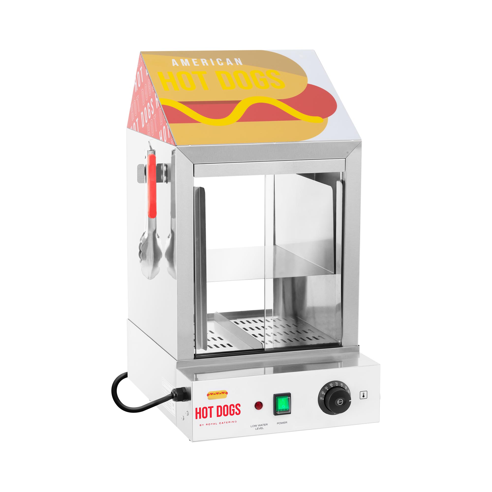 Royal Catering Hot Dog Steamer - 100 Würstchen - 25 Brötchen - 1.000 W