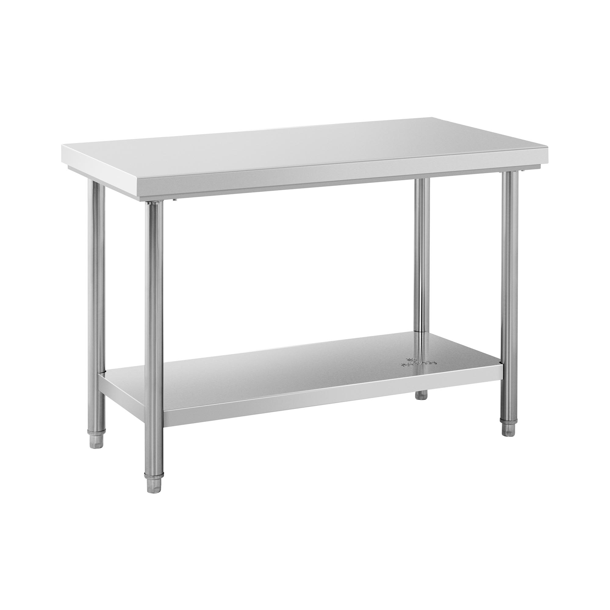 Edelstahl-Arbeitstisch - ECO - 120 x 60 cm - 400 kg - Royal Catering
