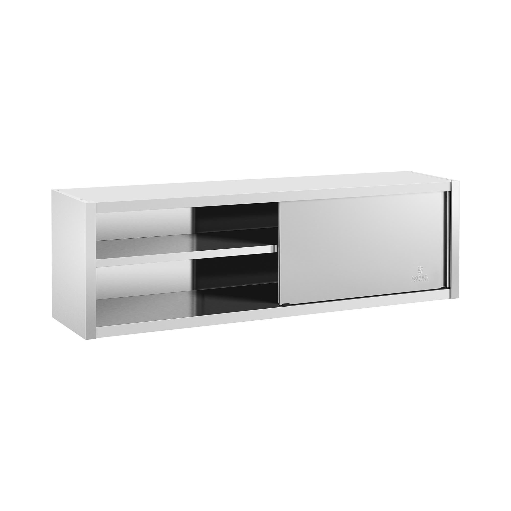 Edelstahl Hängeschrank - 200 x 45 cm - Royal Catering - 30 kg