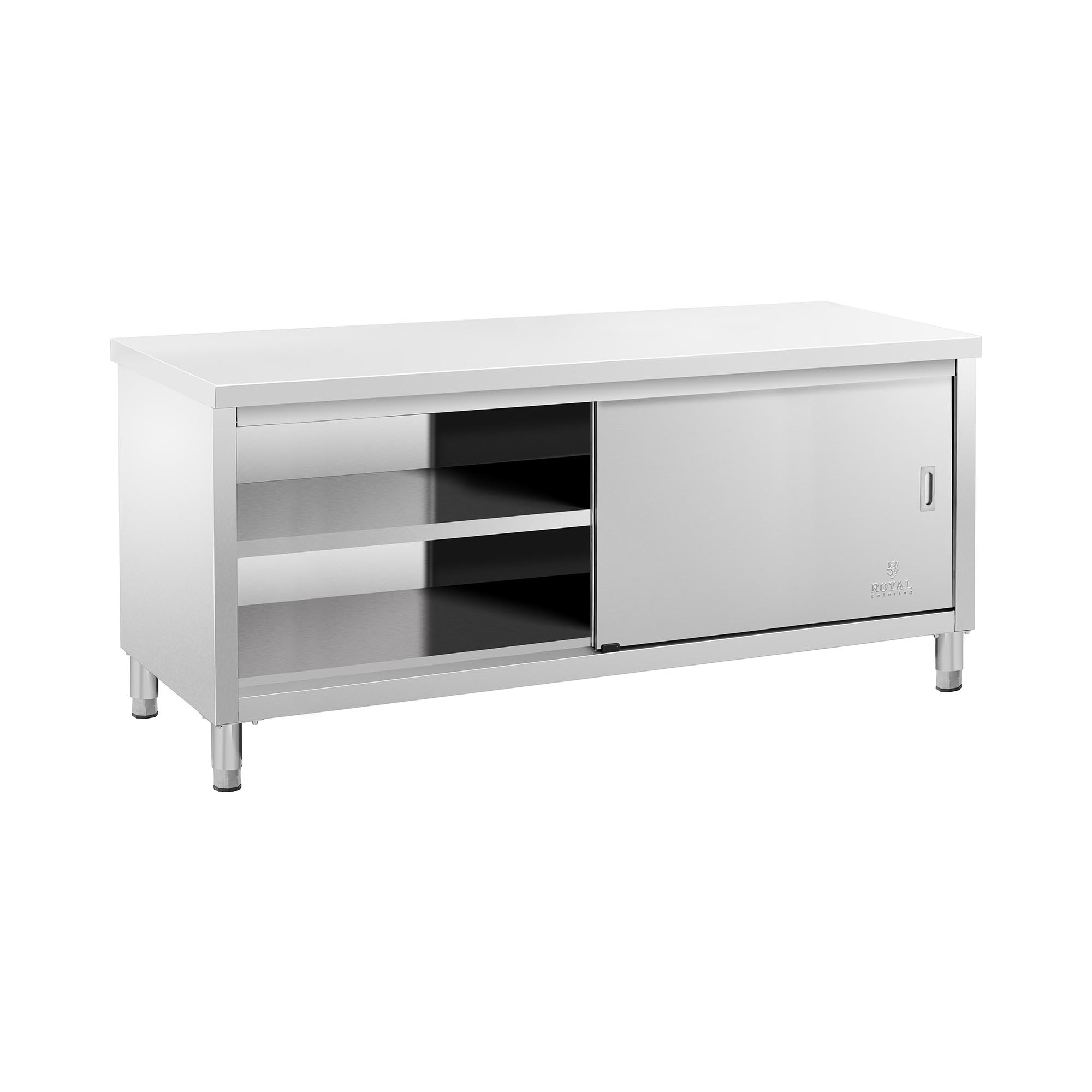Edelstahl-Arbeitsschrank - ECO - 200 x 70 cm - 500 kg - Royal Catering