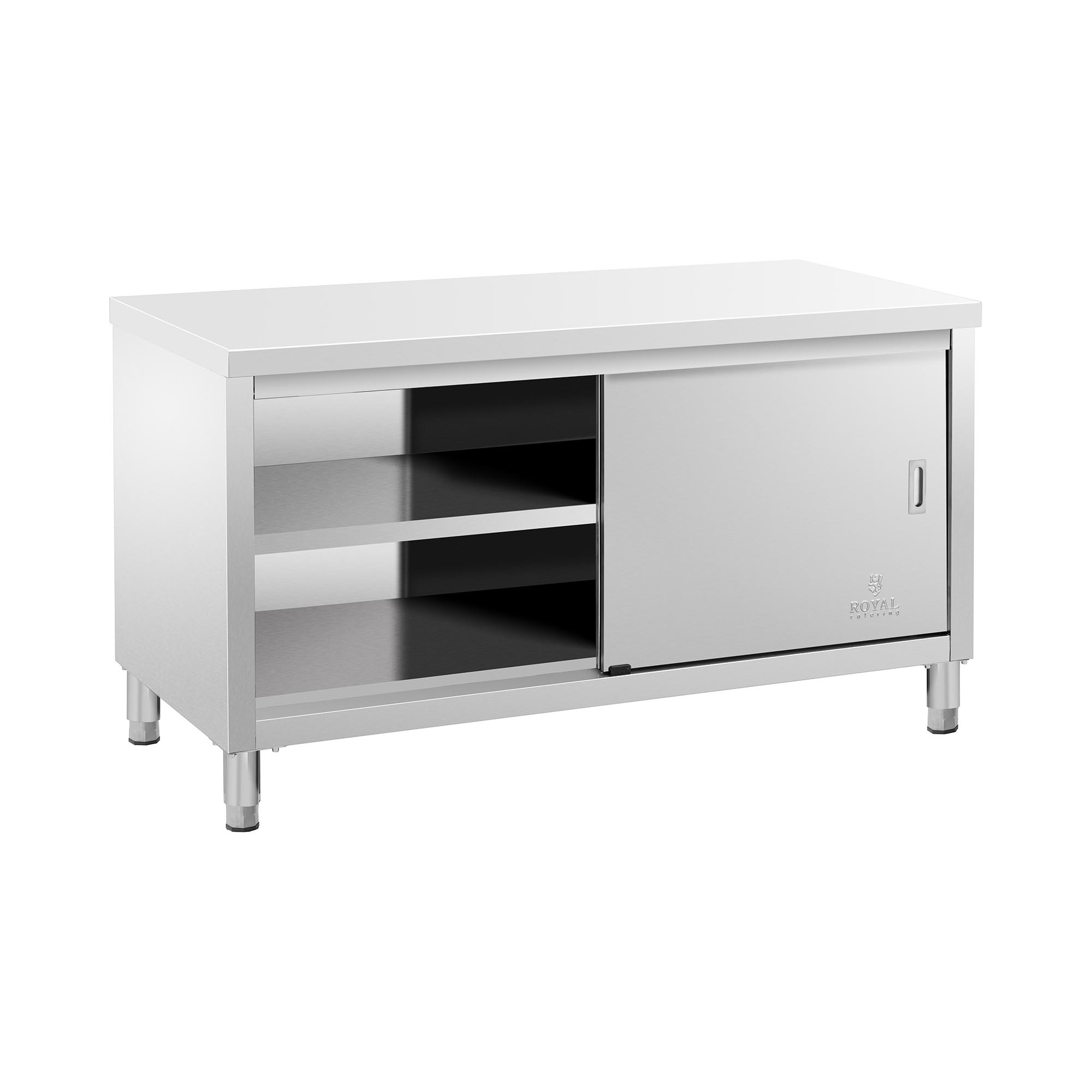 Edelstahl-Arbeitsschrank - ECO - 150 x 70 cm - 500 kg - Royal Catering